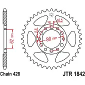 JT Sprockets 428 Jtr1842.47 Steel Achtertandwiel