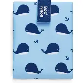 Roll'Eat Boc’n’Roll Whales - Herbruikbaar Boterhamzakje en Snackverpakking - Sluiting met klittenband - BPA-vrij - Waterdichte binnenlaag - Wasbaar tot 60°C