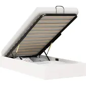 vidaXL Ottoman bedframe met opbergruimte Wit 100 x 200 cm