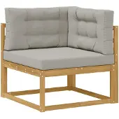 vidaXL Buitenhoekbank Polyester Wit
