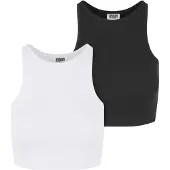 Urban Classics Top zwart / wit