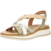 Remonte Sandalen met riem beige / groen / zilver
