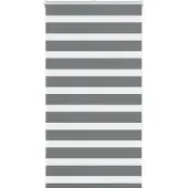 vidaXL Zebra rolgordijn 75x150 cm stofbreedte 70,9 cm donkergrijs