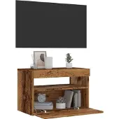 vidaXL Tv-meubel met LED 60x35x40 cm bewerkt hout oud hout