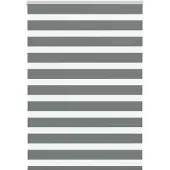 vidaXL Zebra rolgordijn 95x150 cm stofbreedte 90,9 cm donkergrijs