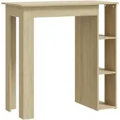 vidaXL Barkruk met plank, Sonoma-eikenhout, 102x50x103,5 cm, houtvezel