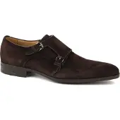 Giorgio Armani Amalfi Schoen Monk Strap Bruin Suede