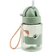Done by Deer - Straw Bottle - Playground Green - 280 ml