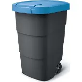 Prosperplast - Wheeler - Grote Afvalbak met wielen 90L - Blauw / Kunststof