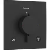 Hansgrohe Afbouwdeel ecostat comfort e inbouwthermostaat voor 2 functies mat zwart