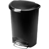 Simplehuman Semi-round 50 Liter Zwart
