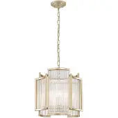 Zuma Line Glamour Hanglamp SERGIO 3xE14 Kristal & Goud - Stijlvol Woonkamerlicht