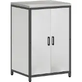 vidaXL Keukenopbergkast HATTEM, zilver, 60 x 50 x 92 cm, staal
