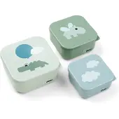 Done by Deer Snackbox - Happy Clouds - 3-pack - Groen - - OneSize - Broodtrommels