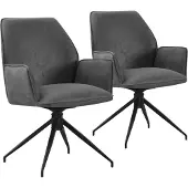 Multifurn 2x collectables jill eetkamerstoel linnen antraciet (set van 2)