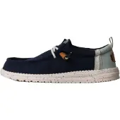 HeyDude Instappers Heren Blauw Textiel Maat 44