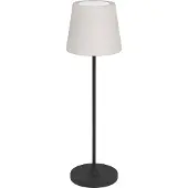 Eglo Leonero Tafellamp - Oplaadbaar - LED - 34 cm - Zwart/Beige - Instelbaar wit licht - Draadloos - Dimbaar