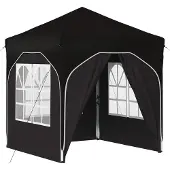 vidaXL Pop-up Feesttent 192 x 192 x 245 cm Zwart