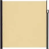 vidaXL Uittrekbaar Zijscherm Zand 300 x 200 cm Polyester