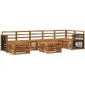 vidaXL Buiten bank set 8 st Naturel Massief Acacia Hout