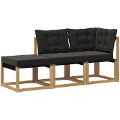 vidaXL Sectie Sofa Eenheden 3 st 3-zits