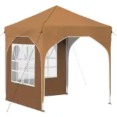 vidaXL Opklapbare partytent, 192 x 192 x 245 cm, beige