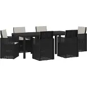 vidaXL Tuin Eettafel Set 7 st Anthraciet en Lichtgrijs PP