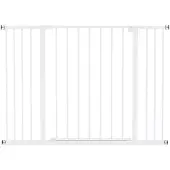 PawHut Paws Hondenbarrière metaal wit 72-107x76 cm