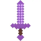 Wwe Betoverde Zwaardfiguur Paars - Minecraft - Levensgroot Speelgoed