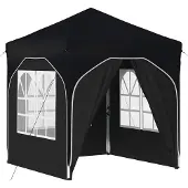 vidaXL Pop-up Feesttent 192 x 192 x 245 cm Antraciet