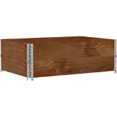 vidaXL Palletopzetranden 2 st 120x80 cm massief grenenhout bruin