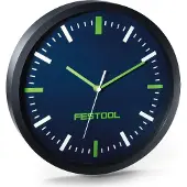 Festool 498385 Wandklok 300 mm x 300 mm x 300 mm x 300 mm Donkerblauw, Groen Slepend uurwerk (geluidsloos)