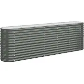 Super Merchant Plantenbak 224x40x68 cm gegalvaniseerd staal antracietkleurig