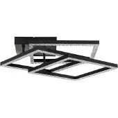 Brilliant Plafondlamp Ranni Zwart Kristaleffect 27w