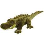 Ravensden Pluche krokodil - liggende krokodil knuffel - 60 cm - wilde dieren speelgoed