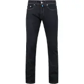 Pierre Cardin Lyon Tapered Fit Jeans Blauw/zwart stonewash, Effen