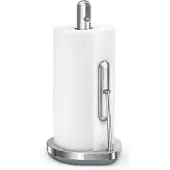 Simplehuman Keukenrolhouder met Klemarm - Vrijstaande Keukenrolhouder - Zilver - Geborsteld RVS