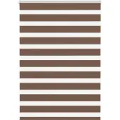 vidaXL Dubbele rolgordijn, bruin, 115x150 cm, stofbreedte 110,9 cm, polyester