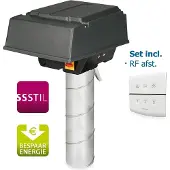 Orcon Pijpdakventilator MPV-10WR met RF-bediening - max 380 m3/h - aansluiting Ø 125mm
