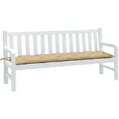 vidaXL Tuinbankkussen, melange beige, 180x50x7 cm, stof
