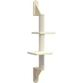 vidaXL Kattenmeubel wandgemonteerd met krabpaal 108 cm crèmekleurig