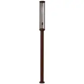 LUCANDE buitenlamp Alivaro, roestkleurig, 220 cm, E27, IP65 dimbaar, bruin / roest, Aluminium, Modern