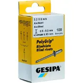 Gesipa Bliend rivets.5mm mt alu pack.flat round head