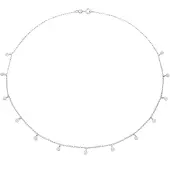 Elli - Elli Halsketting Dames Plaat Basic Mat in 925 Sterling Zilver Kettingen
