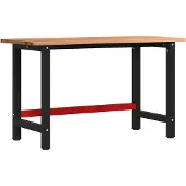 vidaXL Werkbank 140x60x81,5 cm massief eikenhout lichtbruin