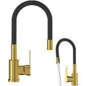 Granitan Keukenkraan Grado - met Flexibele Uitloop - Goud