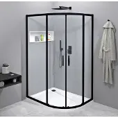 Hak Douchecabine Sigma Simply Black Kwartrond 120x90x190 cm Mat Zwart