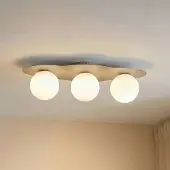 TK Lighting Plafondlamp Cloud, dimbaar, crème / amber, Kinderkamer, Glas, plafondlamp