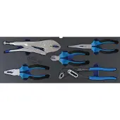 Bgs Accessoires voor gereedschapskoffers, Schuimrubberen inzetstuk voor art. 3312: Tangen set 5-delig.