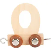 Small Foot - Houten Lettertrein - O - 12 stuks